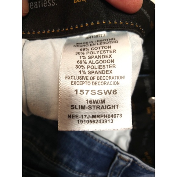 WOMENS LEE RIDERS JEANS, 16W, SLIM STRAIGHT LEG - Picture 4 of 10